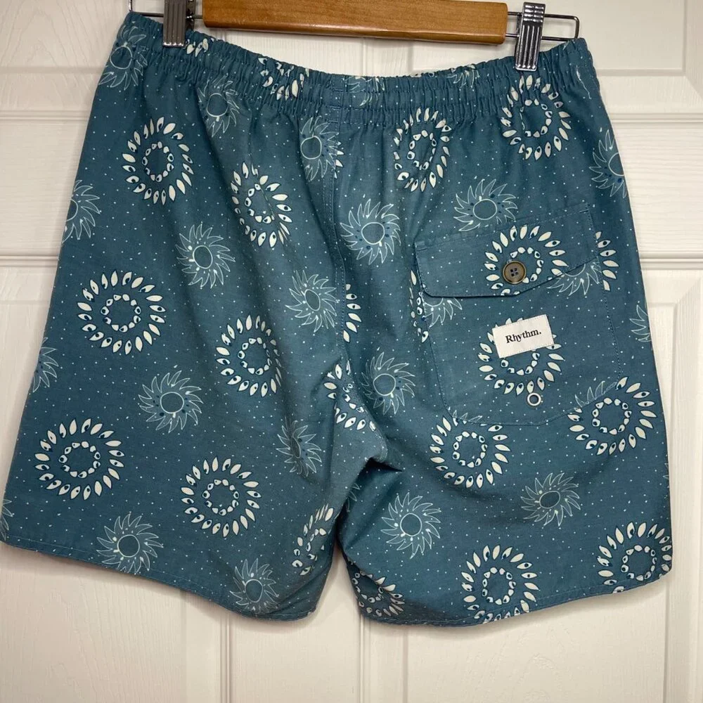 Rhythm Kona Beach Shorts Men's Size 30 Hybrid Swim Trunks Pockets Quick Drying‎
